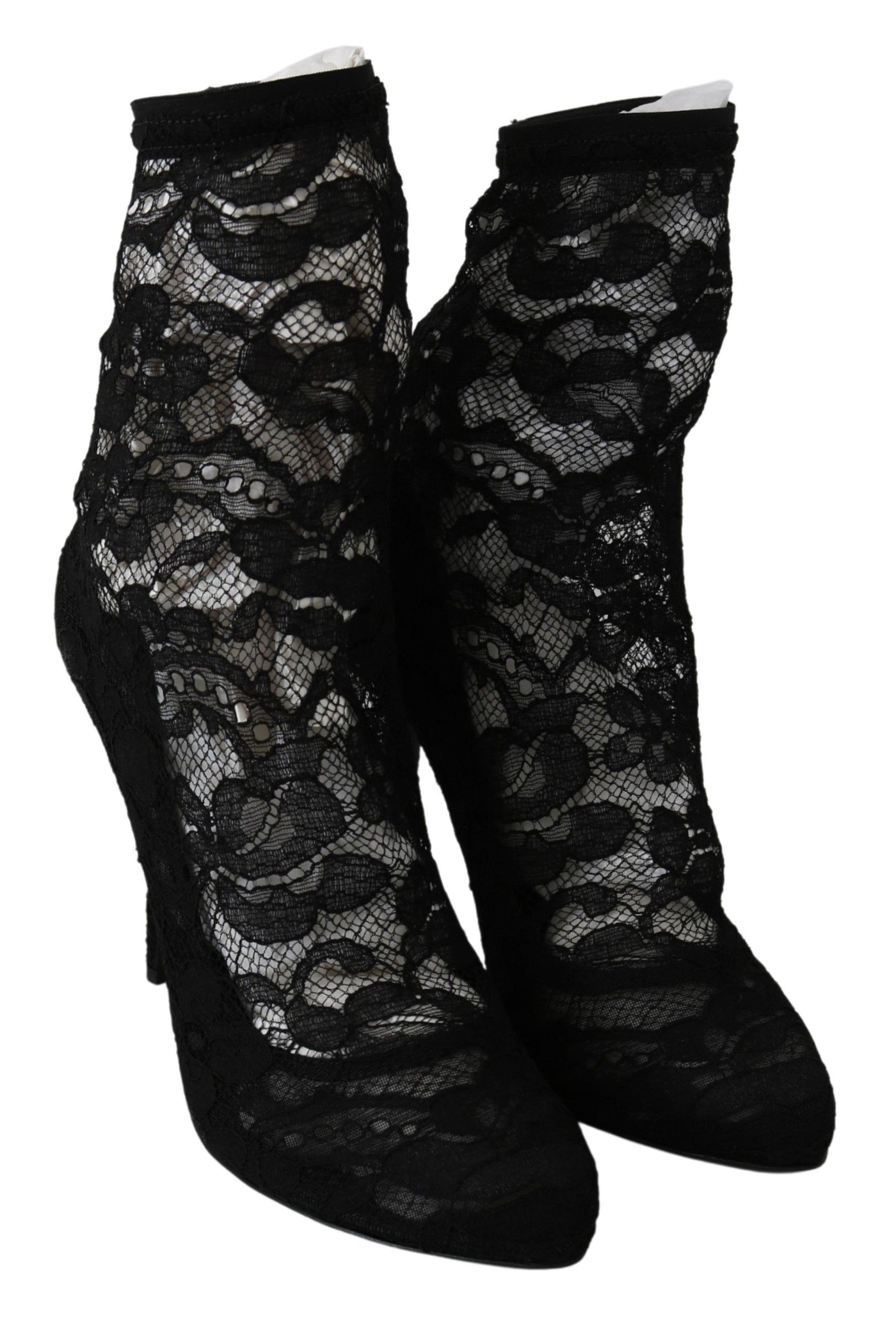 Black Lace Taormina High Heels Pumps