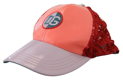 Multicolor Logo Floral Lace Baseball Hat