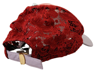 Multicolor Logo Floral Lace Baseball Hat