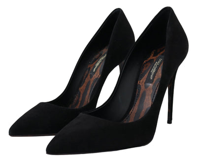 Black Suede High Heels Pumps Classic Shoes