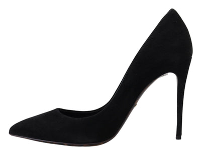 Black Suede High Heels Pumps Classic Shoes