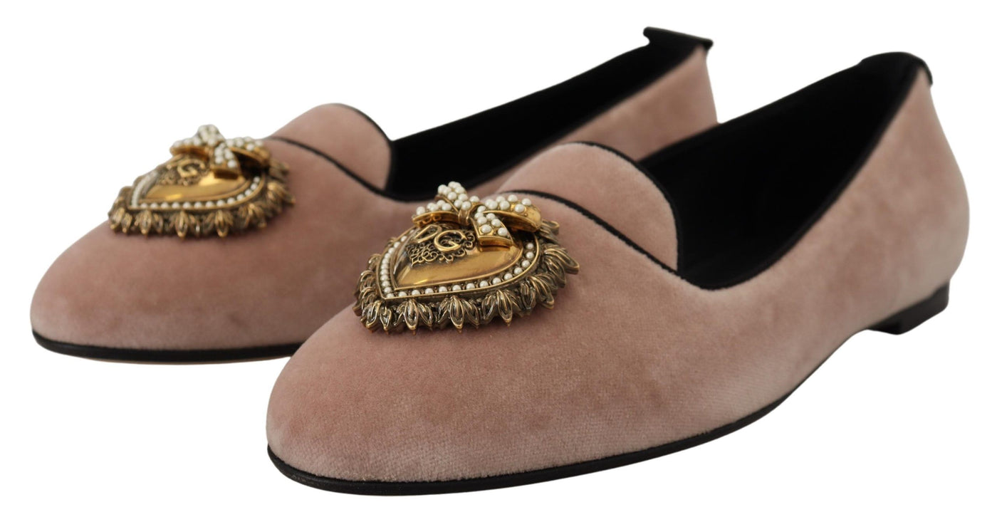 Pink Velvet Slip Ons Loafers Flats Shoes