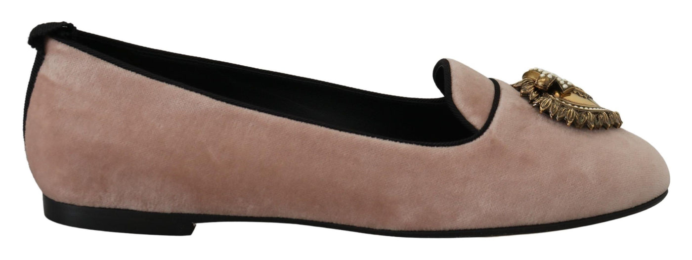 Pink Velvet Slip Ons Loafers Flats Shoes