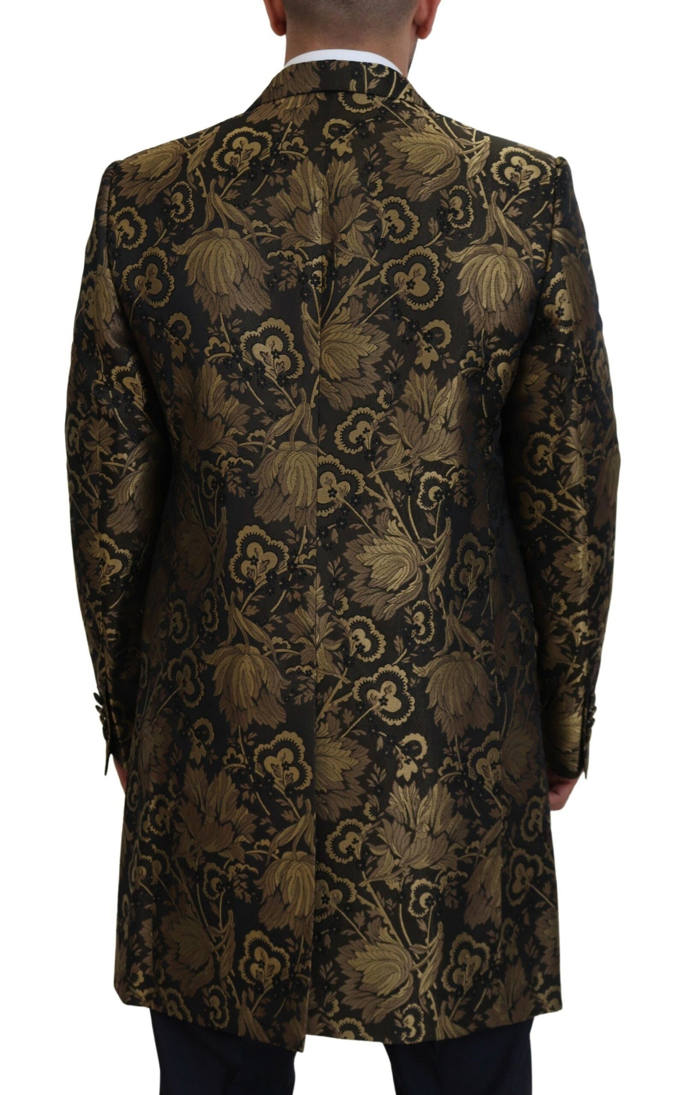 Black Gold Jacquard Coat SICILIA Jacket