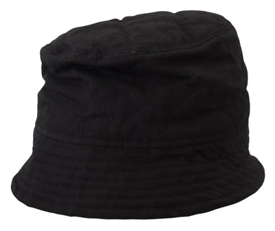 Black Nylon Women Bucket Cap Hat