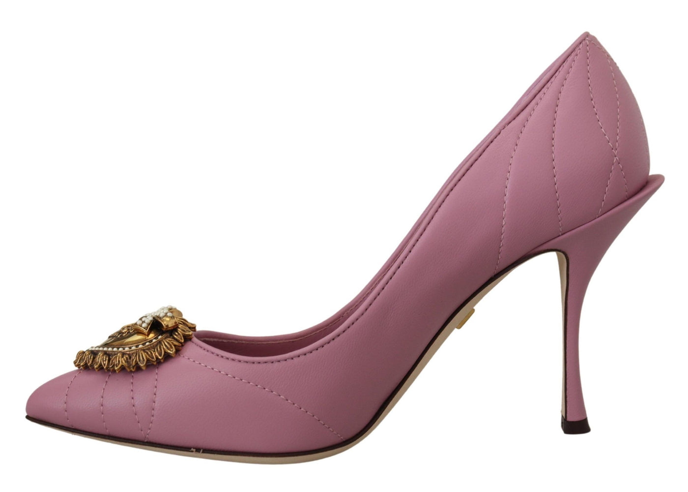 Pink Leather Heart DEVOTION Heels Pumps Shoes