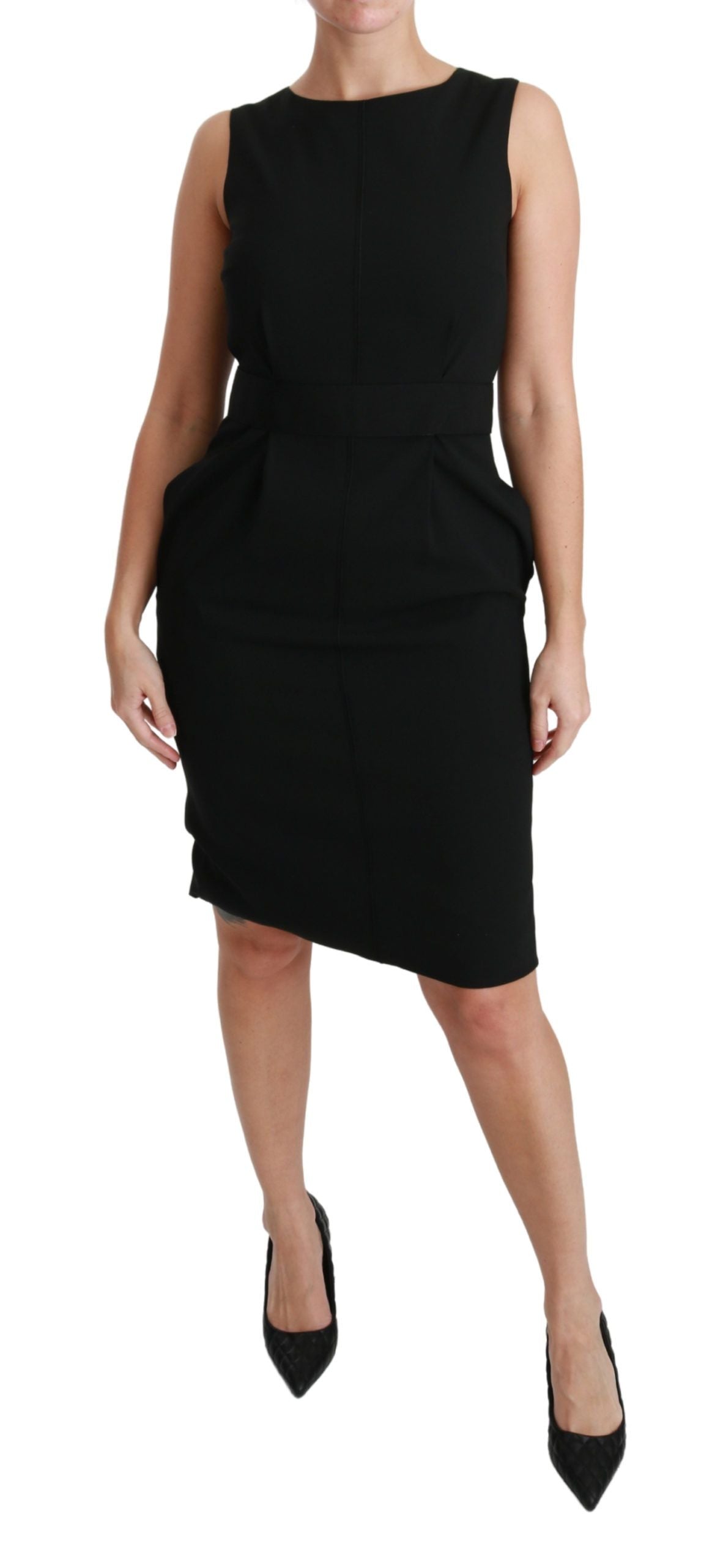 Black Sheath Stretch Formal Dress