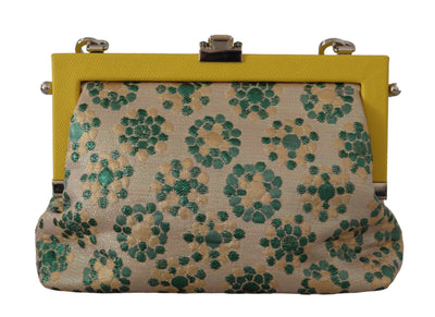 Multicolor Crystal Shoulder Silk Leather VANDA Purse