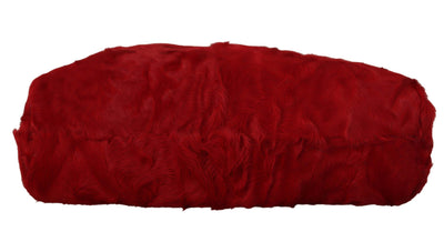 Red Fur Brocade Crystal Shoulder Women VANDA Purse