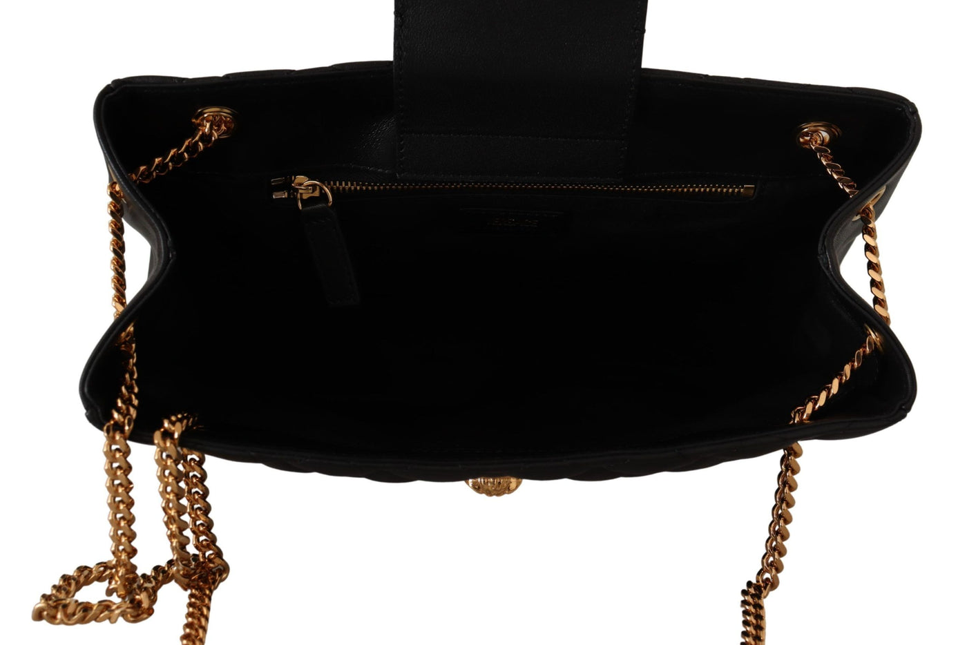 Black Nappa Leather Medusa Large Tote Bag