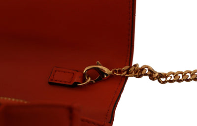 Red Nappa Leather Medusa Evening Bag