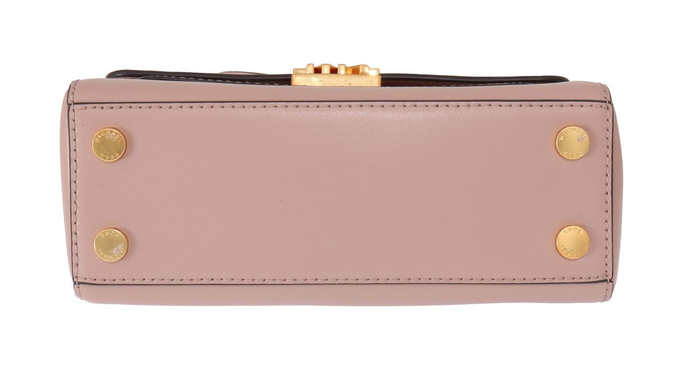 Pink MINDY Leather Shoulder Bag