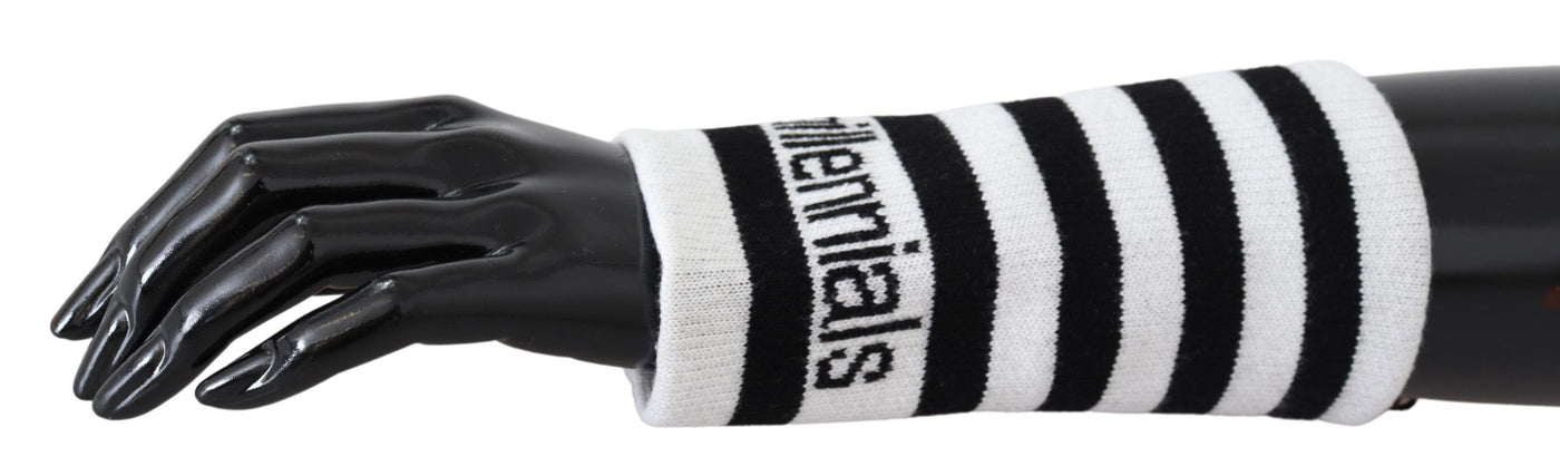 Black White Wool DGMillennials Wristband Wrap