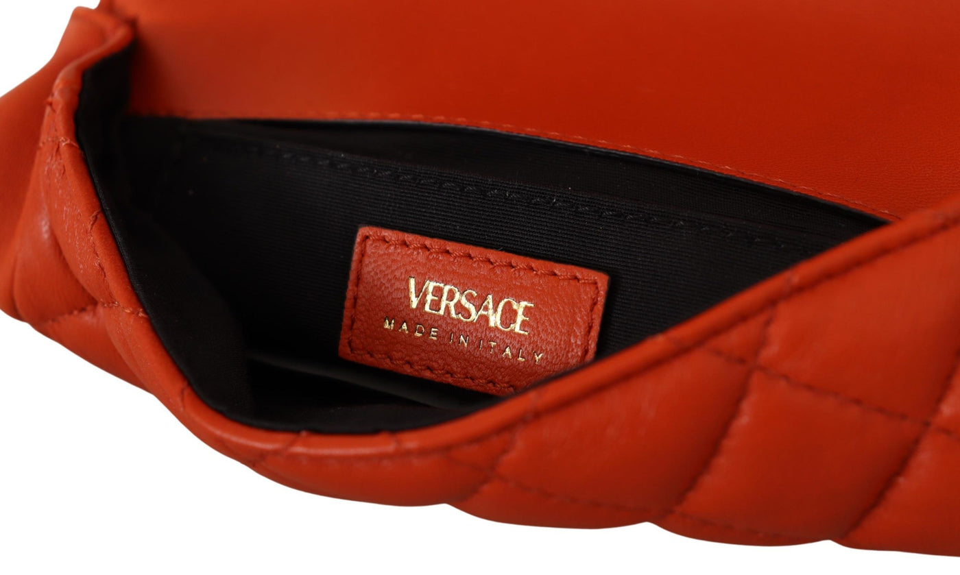 Red Nappa Leather Medusa Small Crossbody Bag