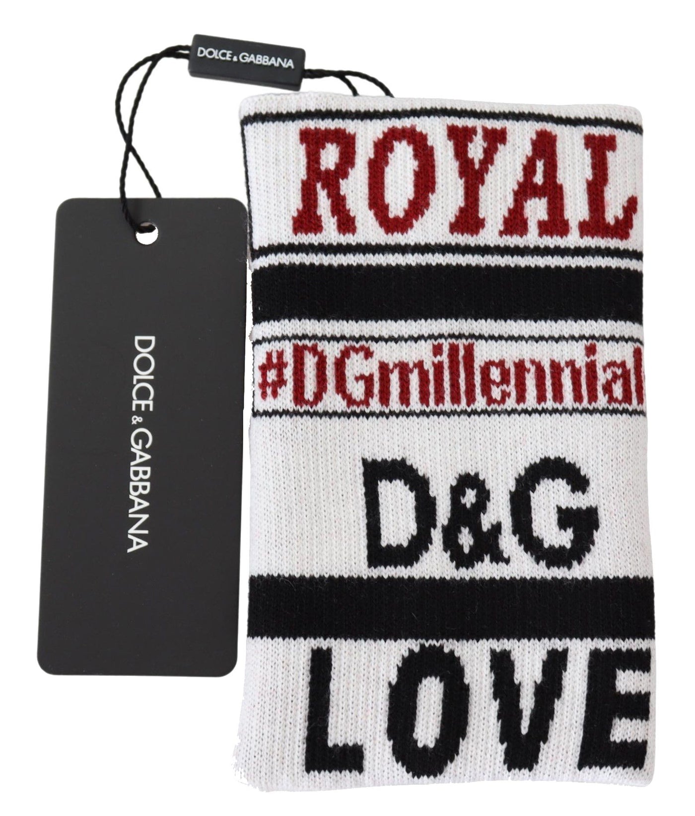 Multicolor Wool Knit D&G Love Wristband Wrap