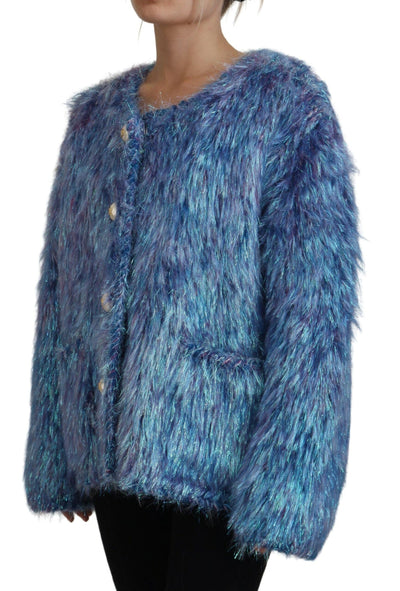 Multicolor Polyester Fringes Coat Jacket