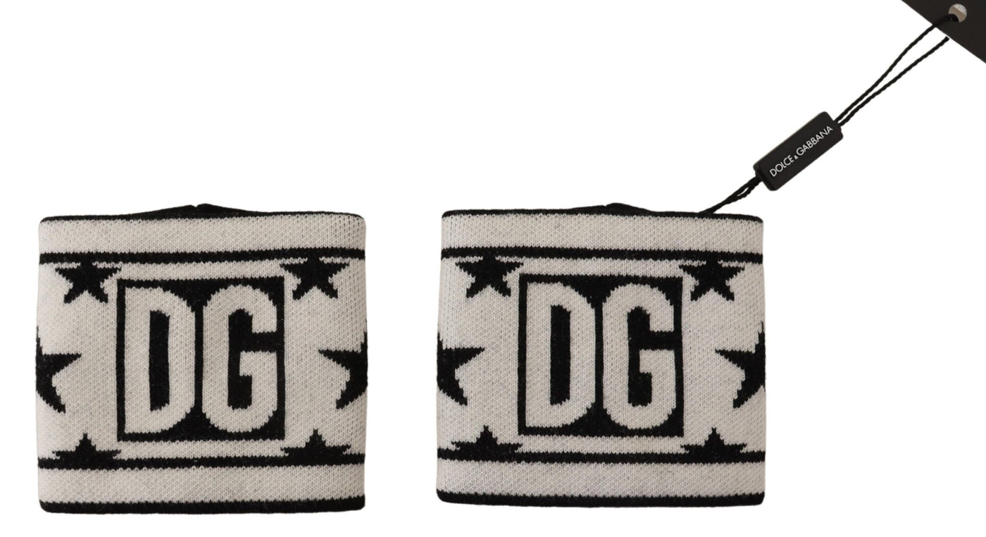 White Black Wool Logo #DGMILLENNIALS Wristband