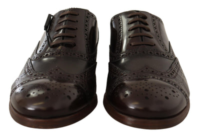 Brown Leather Brogue Wing Tip Dress  Shoes