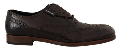 Brown Leather Brogue Wing Tip Dress  Shoes