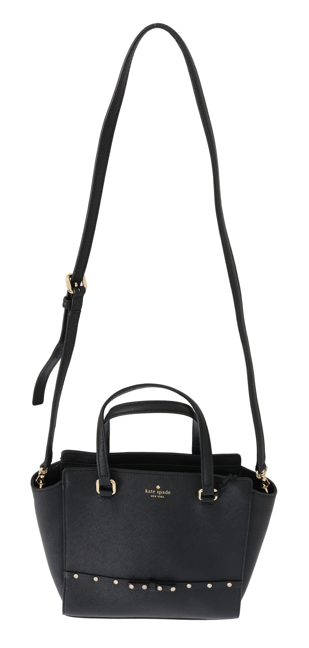 Black Leather small handlee shoulder Bag