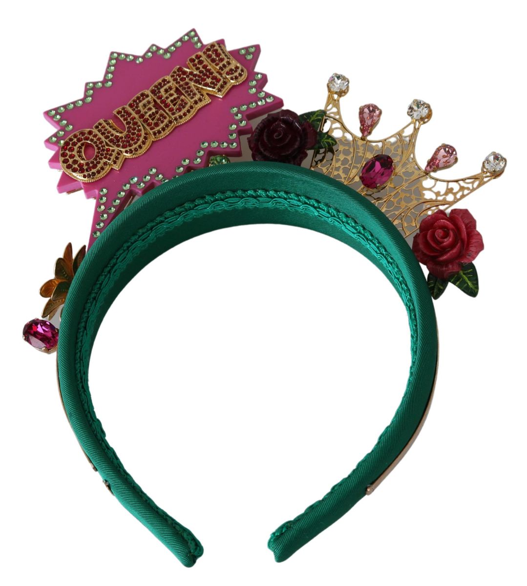 Green Pink Crystal FUMETTI CARTOONS Diadem Headband