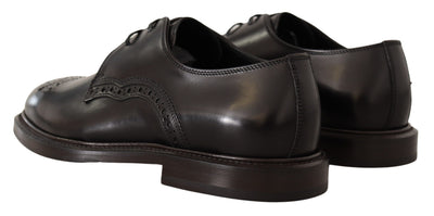 Black Leather Dress Formal Derby Shoes