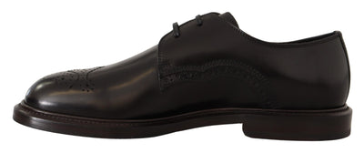 Black Leather Dress Formal Derby Shoes