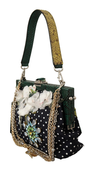 Black Floral Crystal Shoulder Borse VANDA Purse