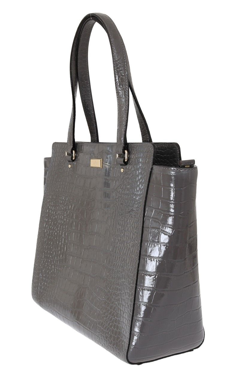 Gray Elissa Bristol Drive Croc Hand Bag