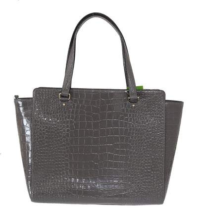 Gray Elissa Bristol Drive Croc Hand Bag