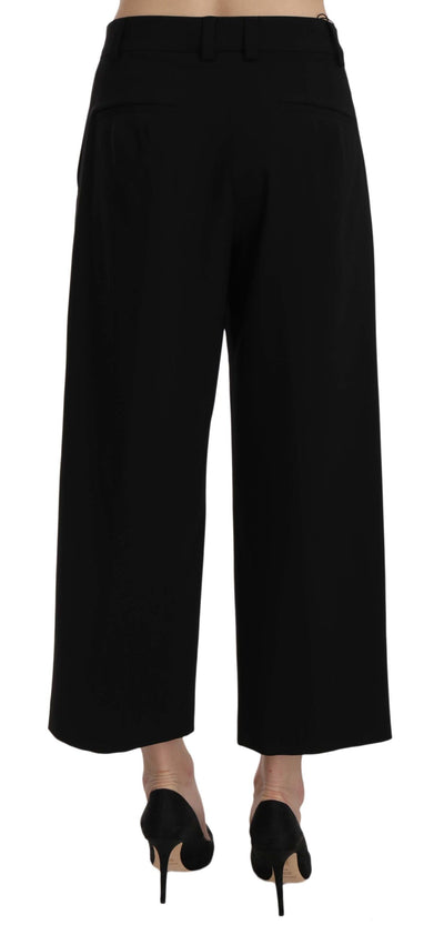 Black Print Trousers Pants