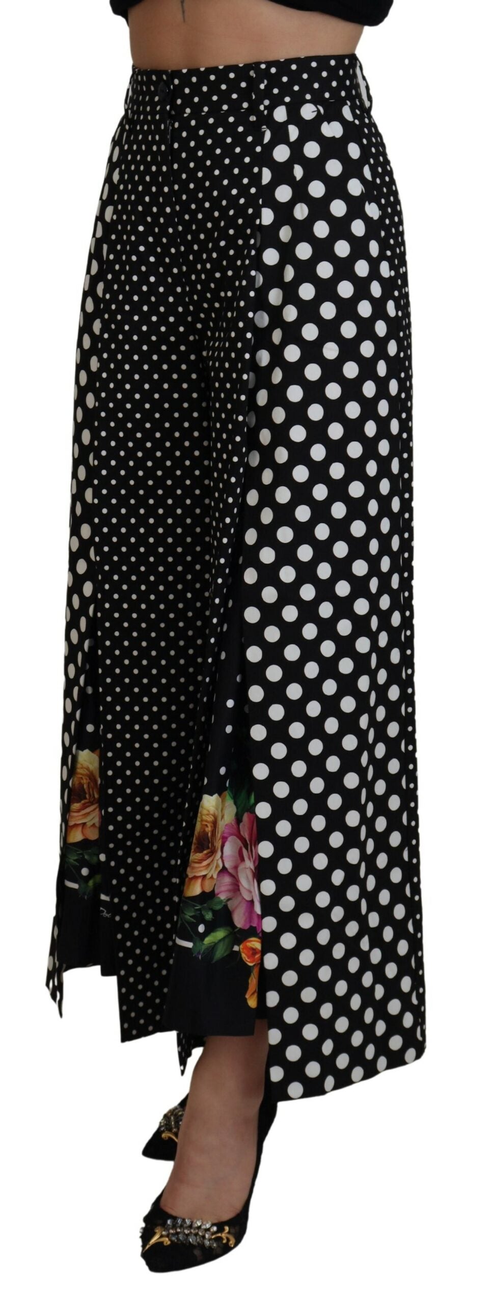 Multicolor Polka Dots High Waist  Pants