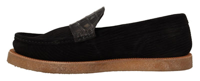 Black Fox Leather Moccasins Loafers Shoes