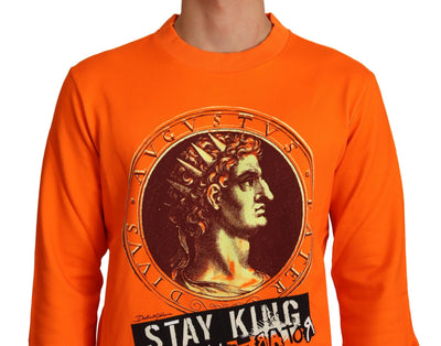 Orange King Ceasar Cotton Pullover Sweater