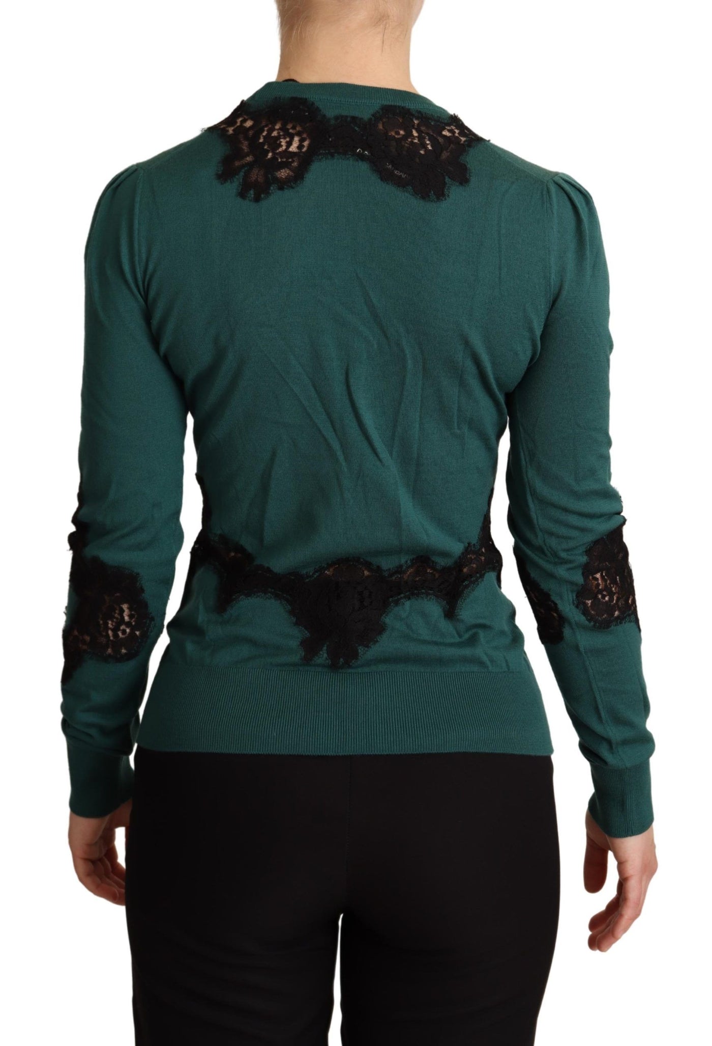 Green Wool Crewneck Sweater