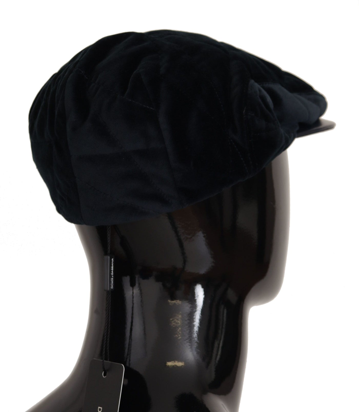 Blue Quilted Newsboy Men Capello Cotton Hat