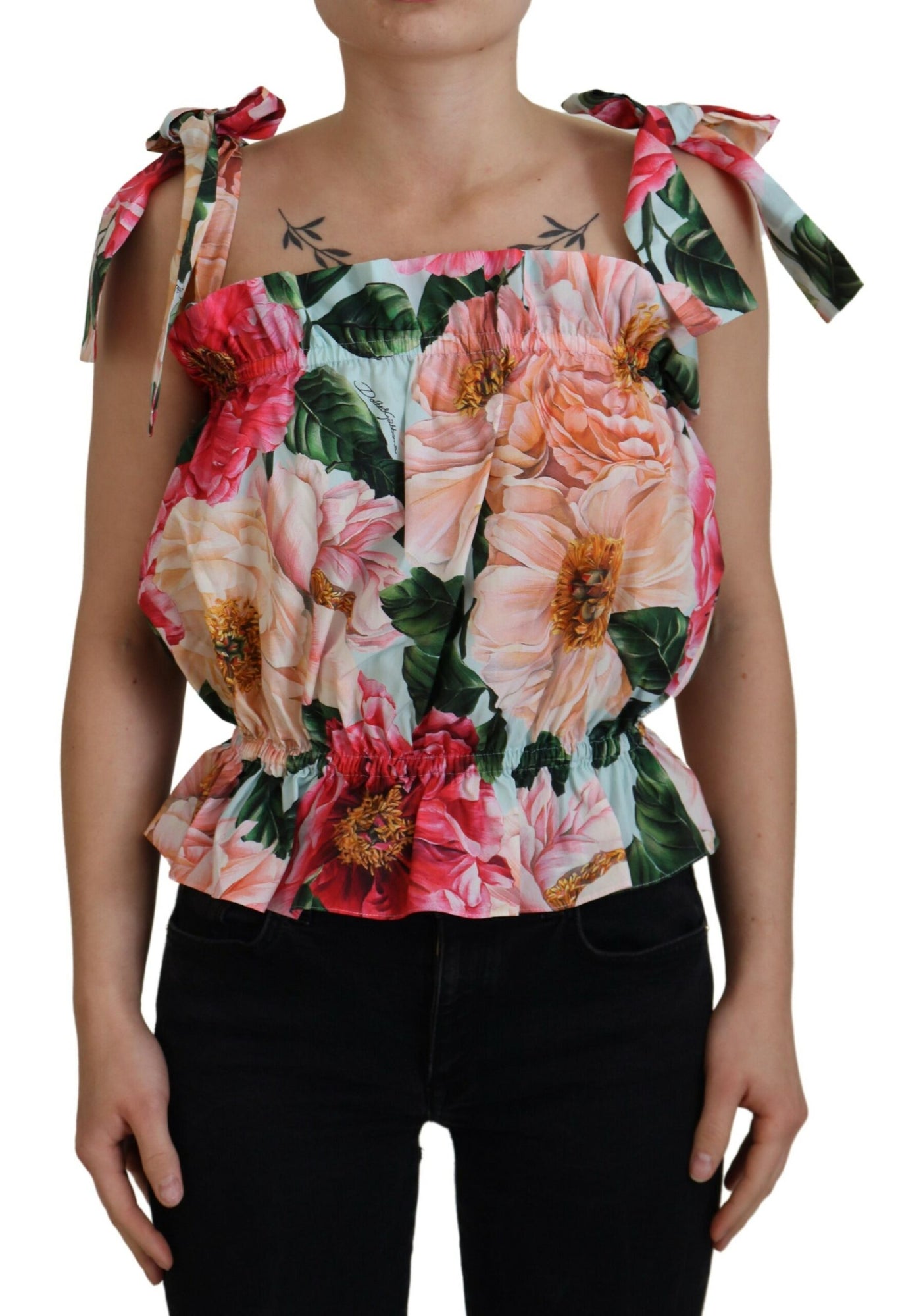 Multicolor Floral Print Sleeveless Tank Top