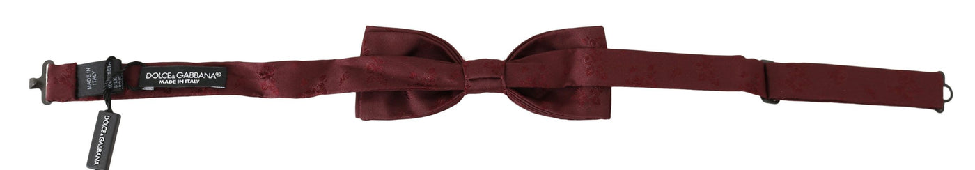 Men Maroon 100% Silk Faille Adjustable Men  Neck Bow Tie