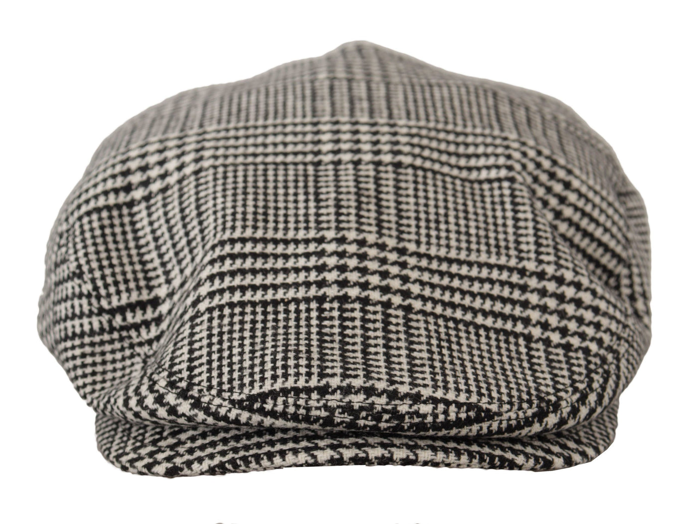 Gray Houndstooth Newsboy Capello Wool Hat