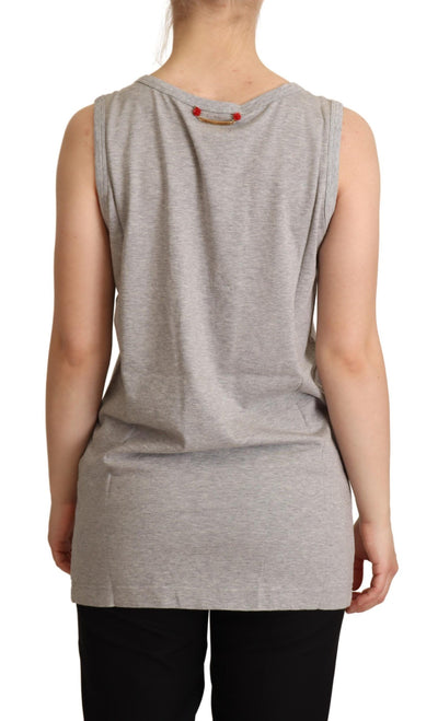 Gray Cotton MILLENNIALS Tank Top T-shirt