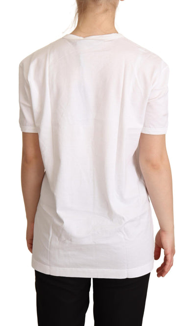 White Cotton #sicilyismylove Top  T-shirt