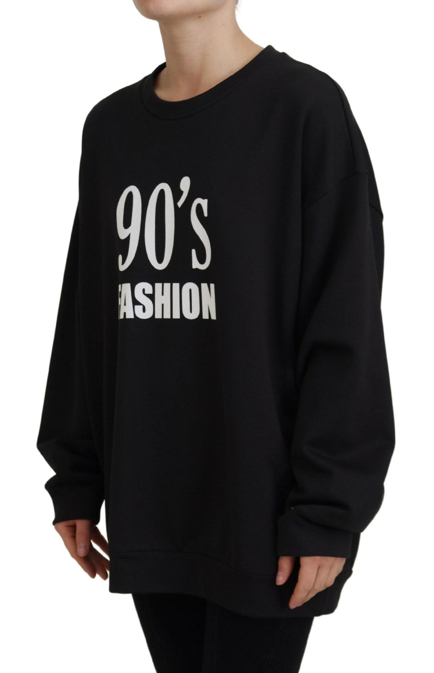 Black 90's Fashion Cotton Pullover Sweater