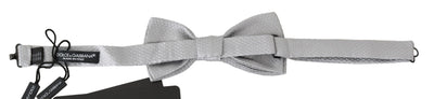 Gray Silk Baroque Jacquard Men  Bow Tie Papillon