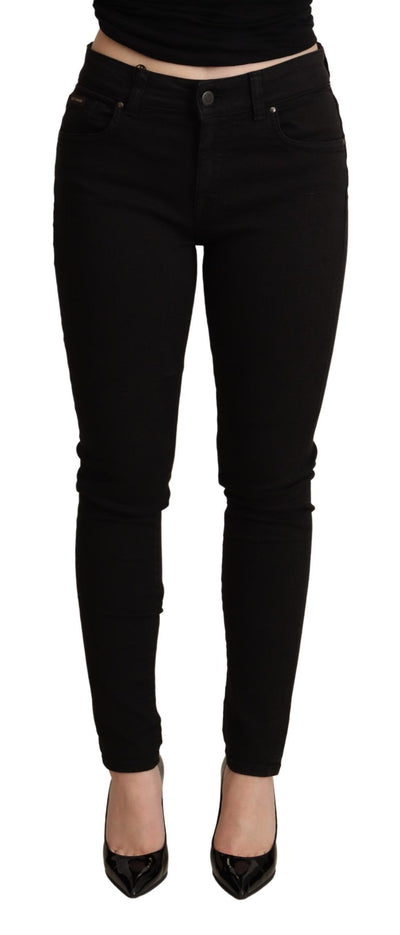 Black Skinny Denim Cotton Stretch Trouser Jeans