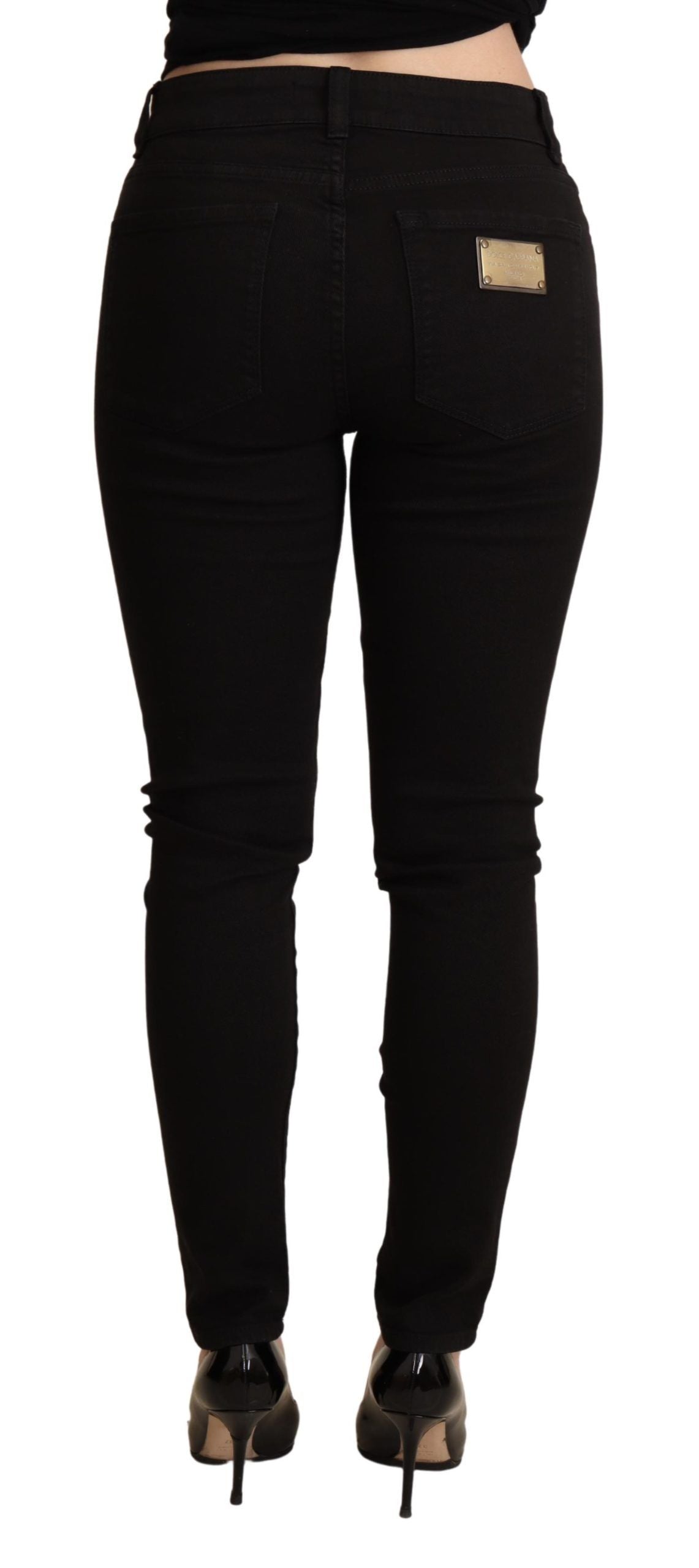 Black Skinny Denim Cotton Stretch Trouser Jeans