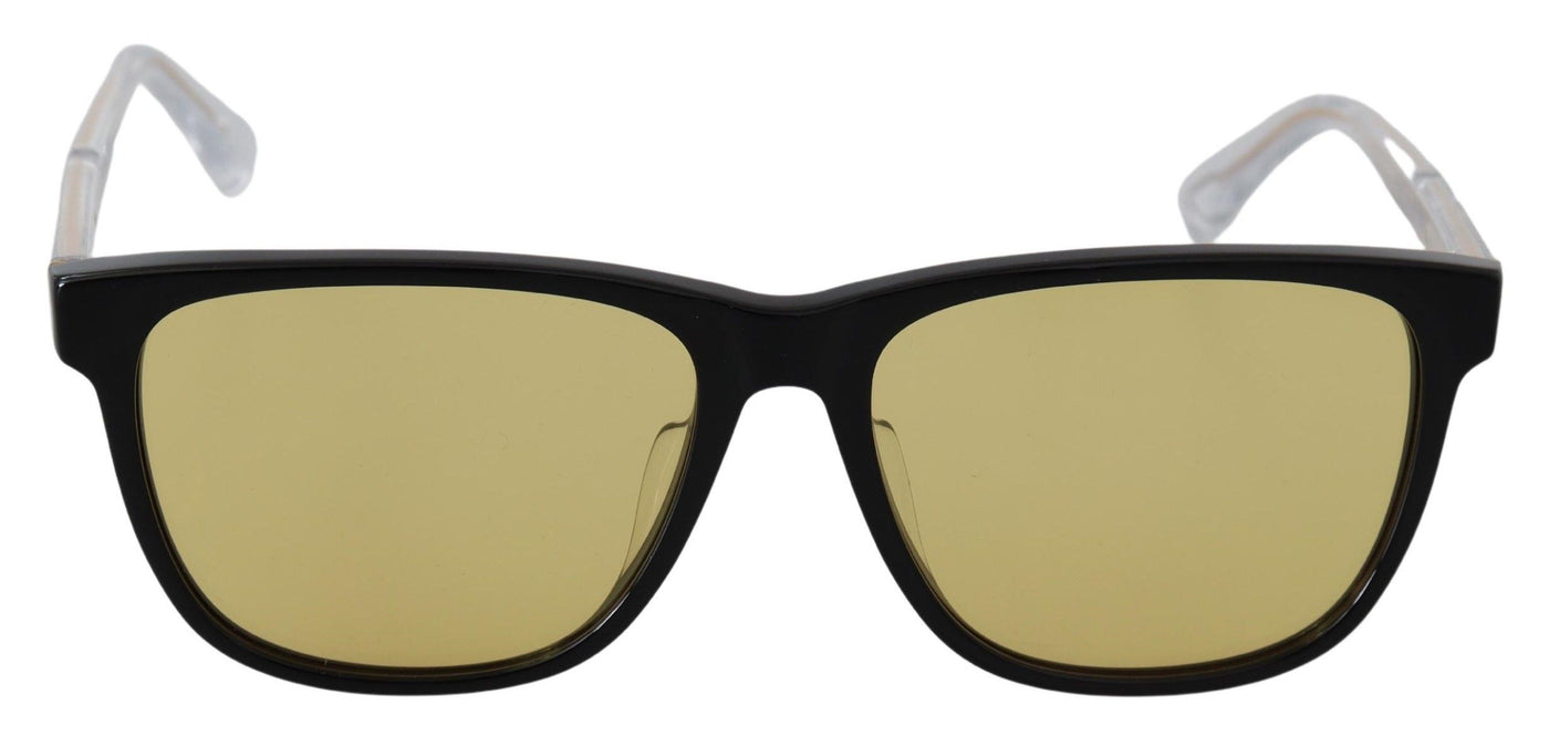 Black Frame DL0330-D 01E 57 Yellow Transparent Lenses Sunglasses