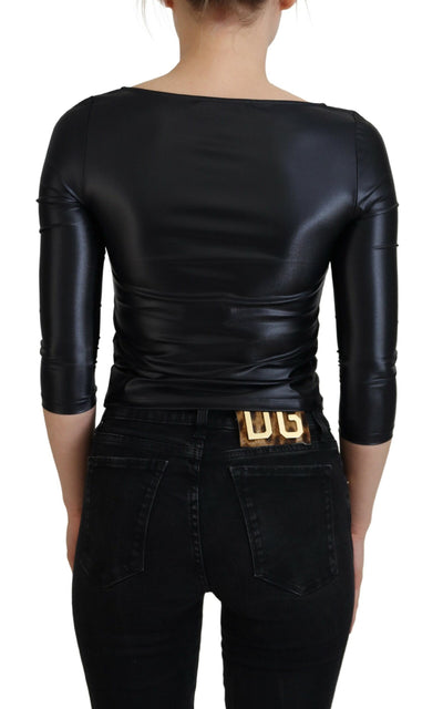 Black Gold DG Buckle Casual Blouse Top