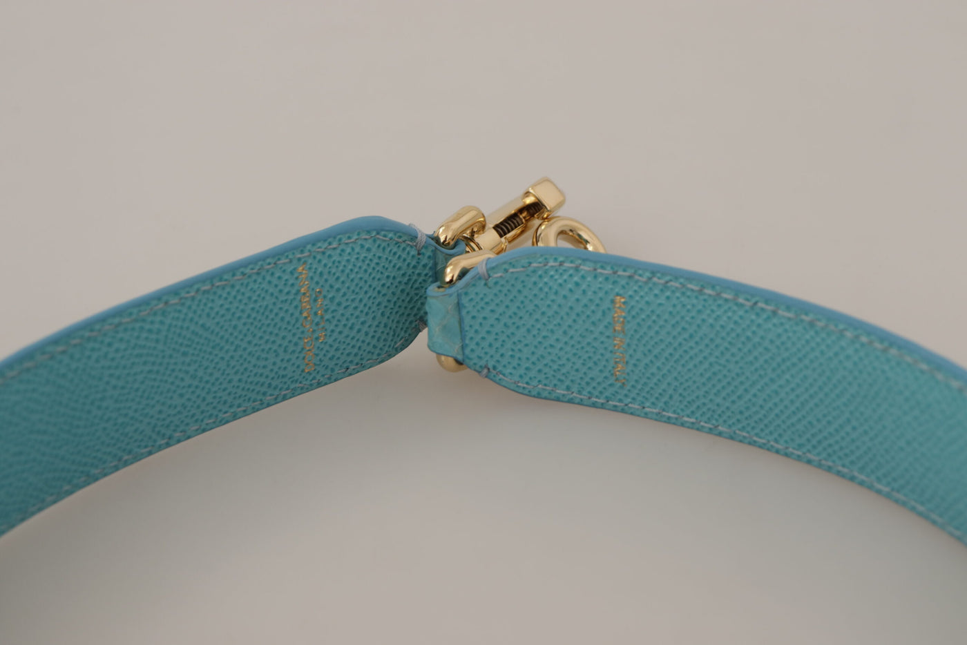 Blue Crystals Leather Bag Shoulder Strap