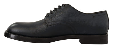 Blue Leather Derby Formal Shoes