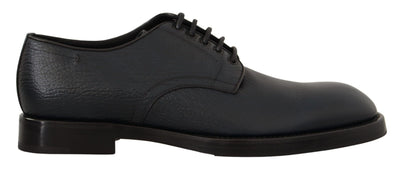 Blue Leather Derby Formal Shoes